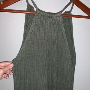 LA HEART green crochet crop top